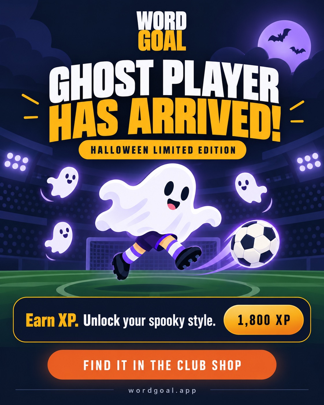 Ghost Player — Halloween limited edition in the Club Shop